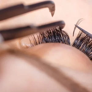 Hair to hair eyelashes service